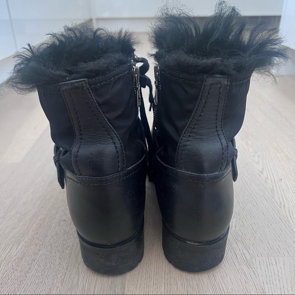 Prada Shearling Combat Boot - Picture 6 of 12